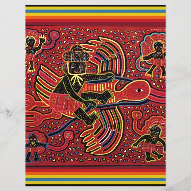 Kuna Indian Stork Bringing Baby Design (Front)