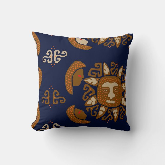 Kuna Indian Sun Gods Cushion (Front)