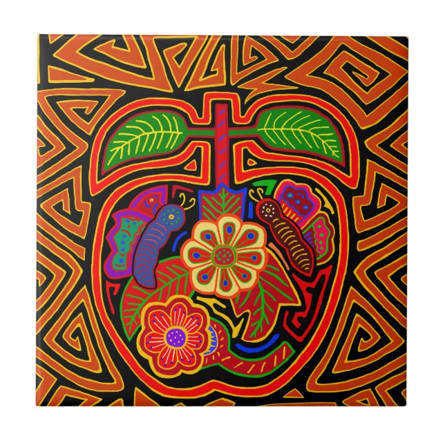 Kuna Indian Sweet Apple Tile (Front)