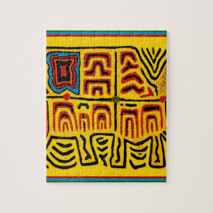 Kuna Indian Tribal Walking Turtle Jigsaw Puzzle