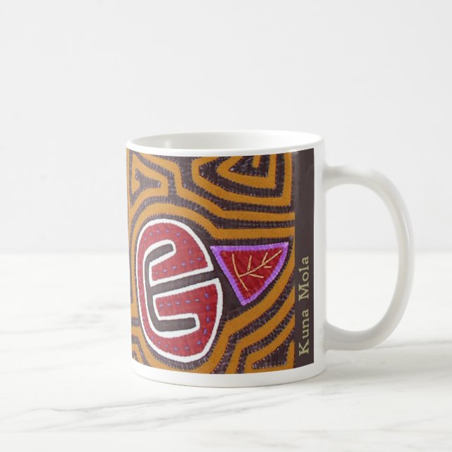 Kuna Mola- Pomegranate Coffee Mug (Right)