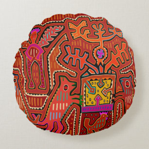 Kuna Shaman Peyote Ritual - SCOTUS Cuts my Rights Round Cushion