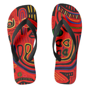 Kuna Tribal San Blas Island Flip Flops