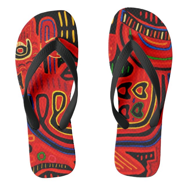 Kuna Tribal San Blas Island Flip Flops (Footbed)