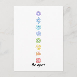 Kundalini Chakras Be Open Postcard