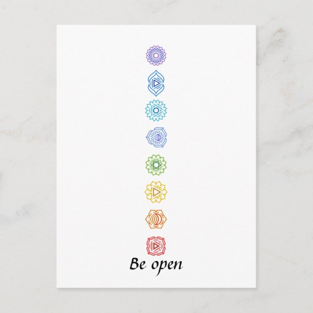 Kundalini Chakras Be Open Postcard (Front)