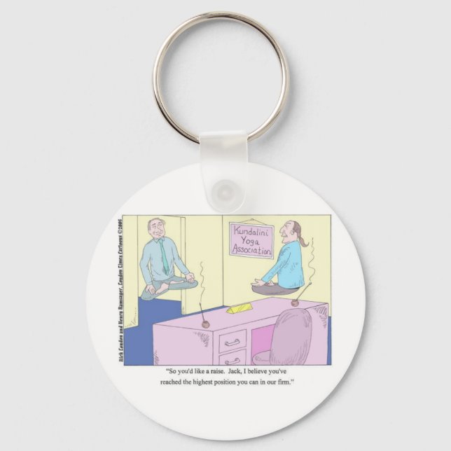 Kundalini Inc. Yoga Cartoon Gifts & Collectibles Key Ring (Front)