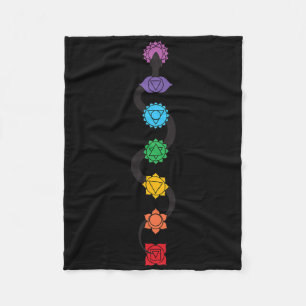 Kundalini Serpent Rising 7 Chakras Yoga - Kundalin Fleece Blanket