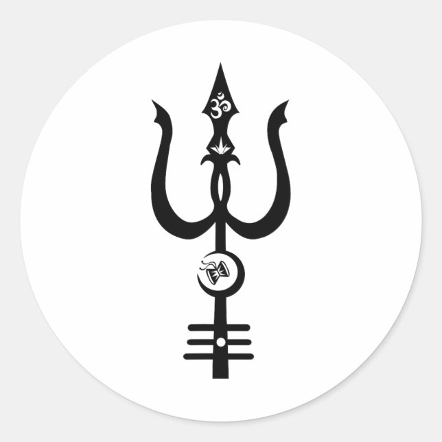 Kundalini Shiva's Trident Design - Awesome Gifts  Classic Round Sticker (Front)