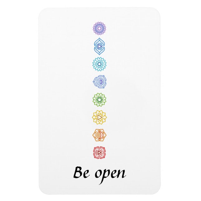 Kundalini Yoga Chakra Be Open Magnet (Vertical)