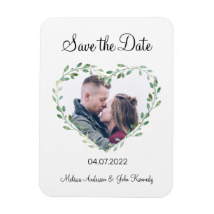 Kundenspezifisch Foto Herz Save the Date Magnet