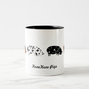KuneKune Pigs Two-Tone Coffee Mug