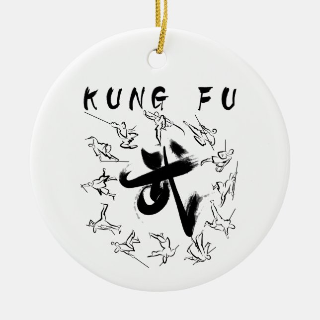 kung fu (功夫) ceramic tree decoration (Front)