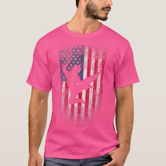 Kung Fu 4Th Of July Cool American Flag Kung Fu T-Shirt