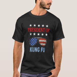 Kung Fu Accessories Usa Flag Kung Fu Saying T-Shirt