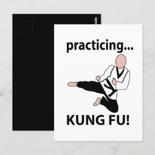 Kung Fu Black Belt Martial Arts Postcard