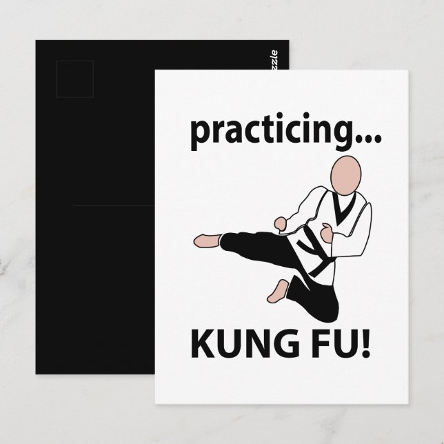 Kung Fu Black Belt Martial Arts Postcard (Front/Back)