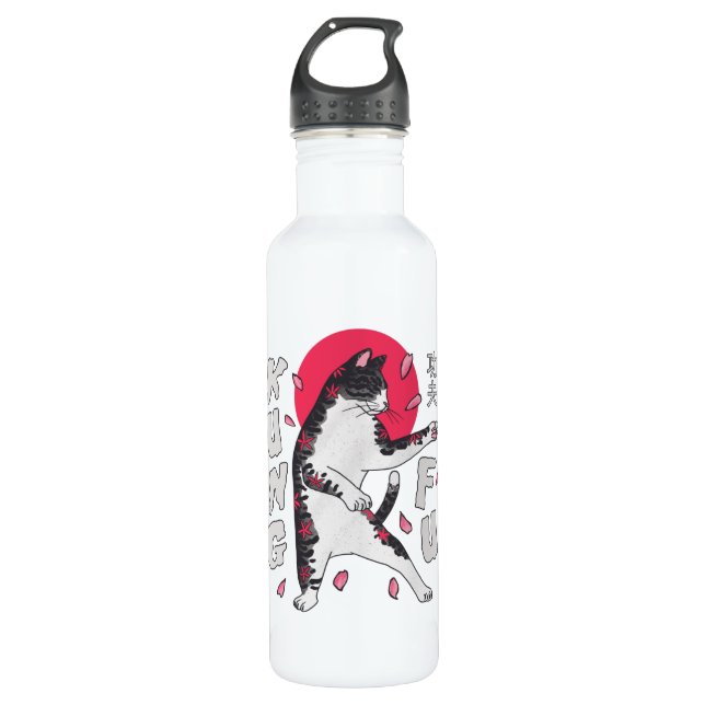 Kung Fu Cat 710 Ml Water Bottle (Front)