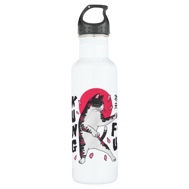 Kung Fu Cat 710 Ml Water Bottle (Front)