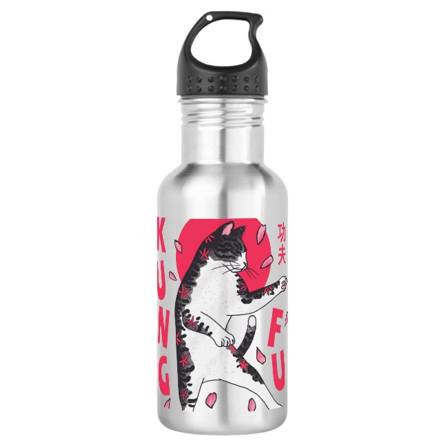 Kung Fu Cat 710 Ml Water Bottle (Front)