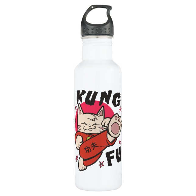 Kung Fu Cat 710 Ml Water Bottle (Front)