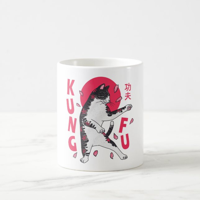 Kung Fu Cat Coffee Mug (Center)