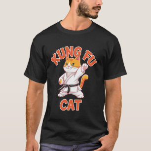 Kung Fu Cat Funny Martial Arts Karate Kitty T-Shirt