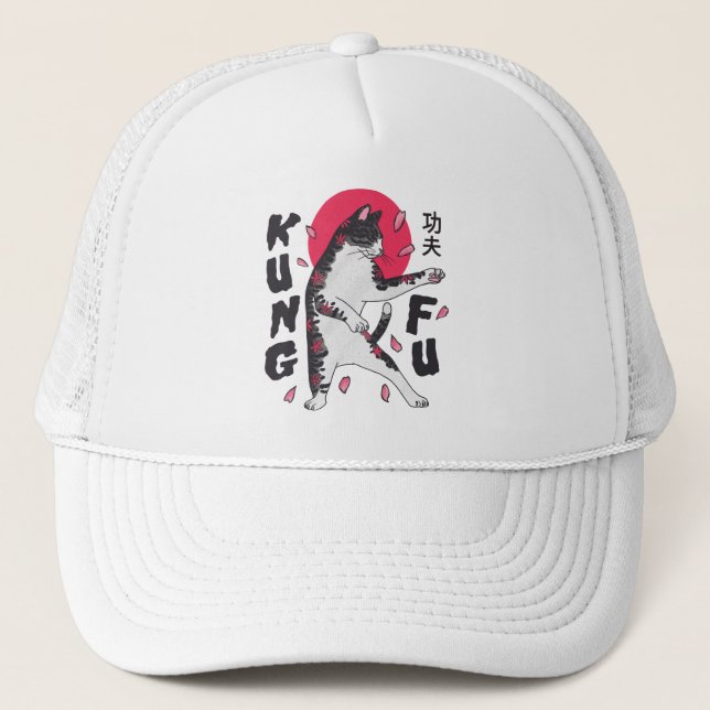 Kung Fu Cat Trucker Hat (Front)