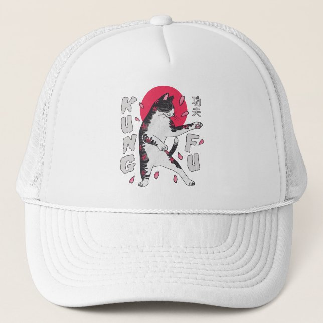 Kung Fu Cat Trucker Hat (Front)