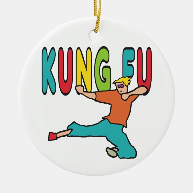 Kung Fu Ceramic Tree Decoration (Front)