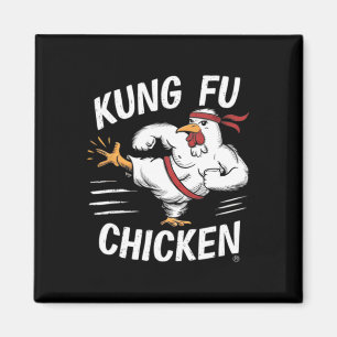 Kung Fu Chicken Funny Karate Rooster Women Men Chi Magnet