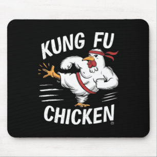 Kung Fu Chicken Funny Karate Rooster Women Men Chi Mouse Mat
