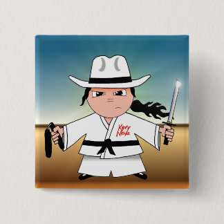 Kung Fu Cowboy Flair! 15 Cm Square Badge