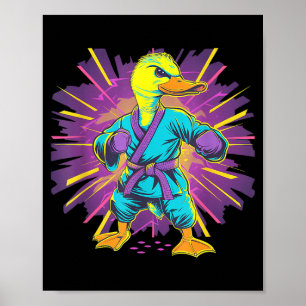 Kung Fu Duck Martial Arts Judo Duck Mma Taekwondo Poster