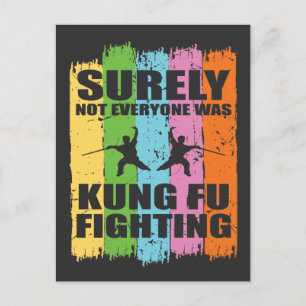Kung Fu Fighting Gift Funny Martial Arts Quote Postcard