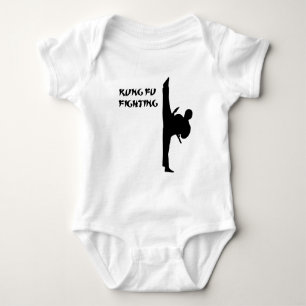 Kung Fu Front Kick Baby Bodysuit