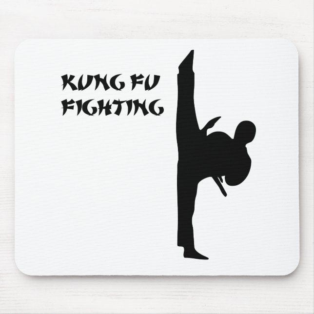 Kung Fu Front Kick Mouse Mat (Front)