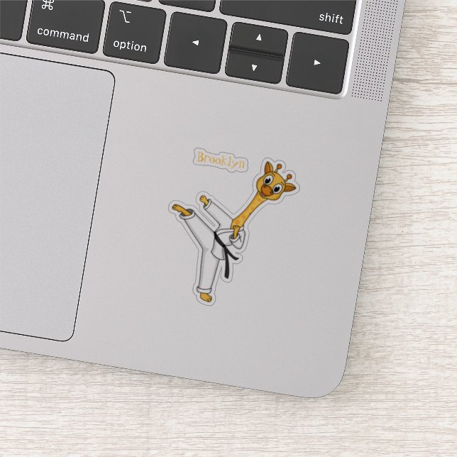 Kung Fu giraffe cartoon illustration (Detail)