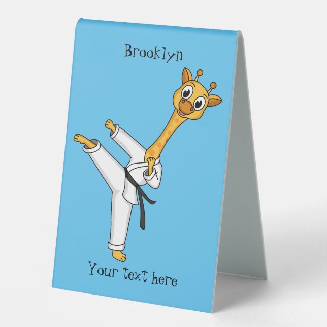 Kung Fu giraffe cartoon illustration (Front)