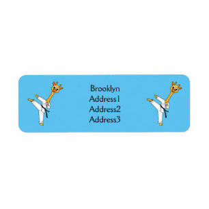 Kung Fu giraffe cartoon illustration