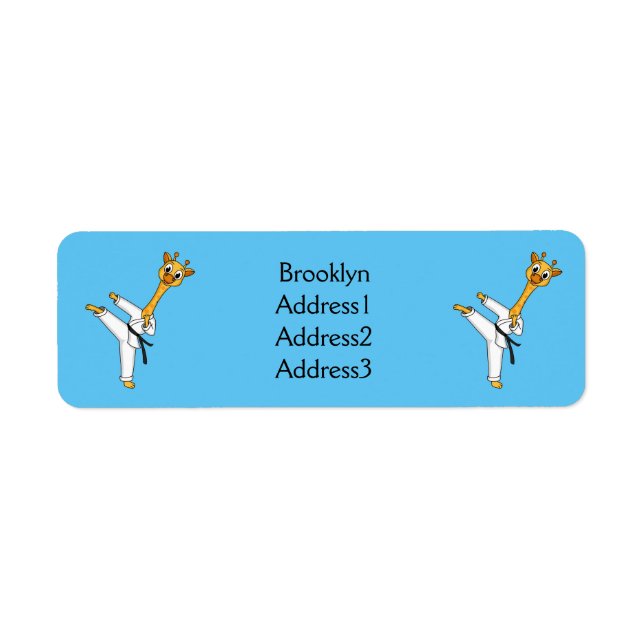 Kung Fu giraffe cartoon illustration (Front)