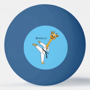Kung Fu giraffe cartoon illustration  Ping Pong Ball