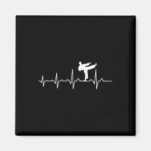 Kung Fu Karate Heartbeat Black Belt Martial Arts  Magnet