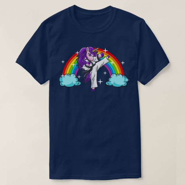 Kung Fu Karate Unicorn Martial Arts MMA T-Shirt (Design Front)