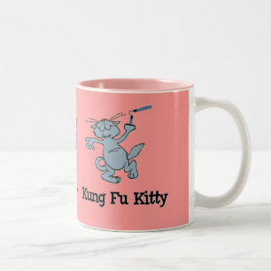 Kung Fu Kitty Two-Tone Coffee Mug