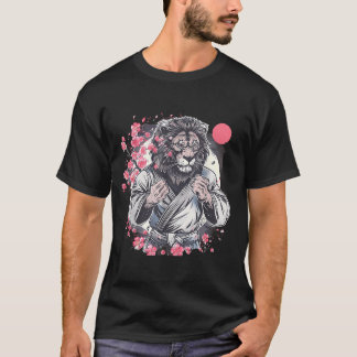 Kung Fu Lion Sakura Mma Kickboxing Judo Taekwondo T-Shirt