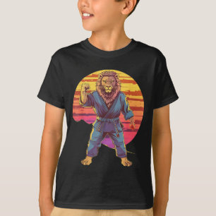Kung Fu Lion Sunset MMA Kickboxing Judo Taekwondo T-Shirt