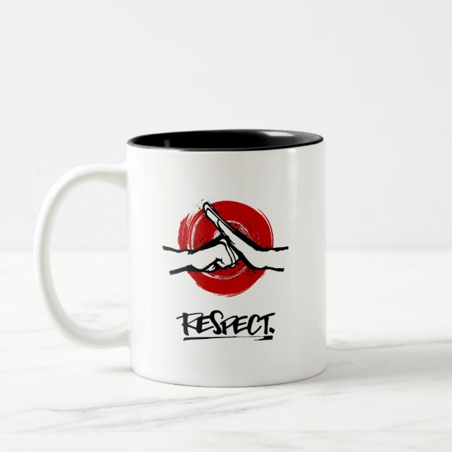 Kung Fu - Martial Arts - Respect Two-Tone Coffee Mug (Left)