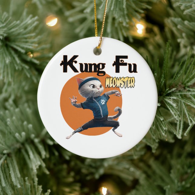 Kung Fu Meowster Ceramic Tree Decoration (Tree)