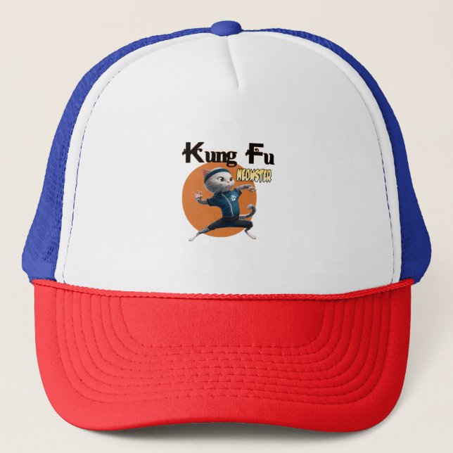 Kung Fu Meowster Trucker Hat (Front)